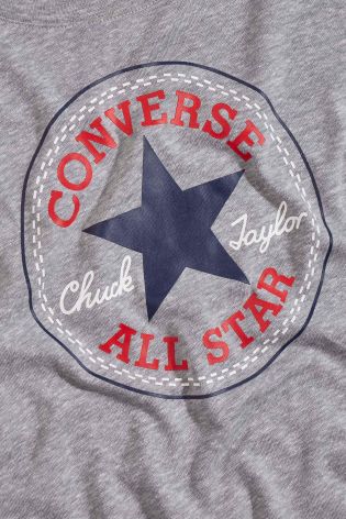 Grey Converse Chuck Patch Crew T-Shirt